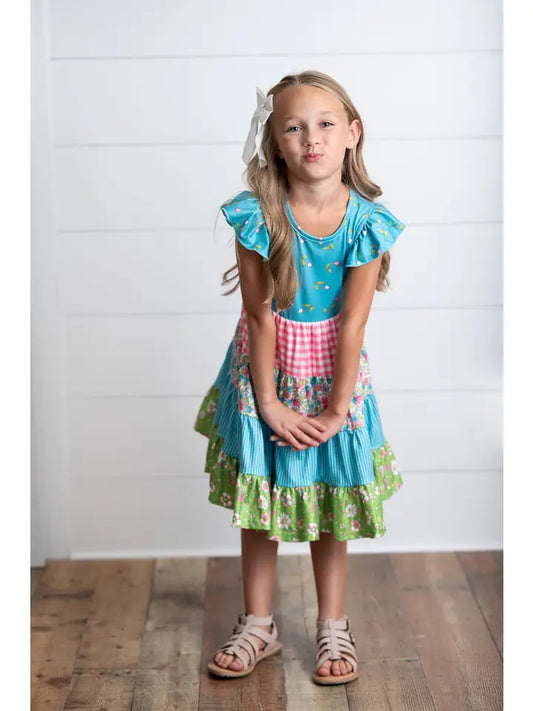 TWIRL FLORAL GIRLS DRESS