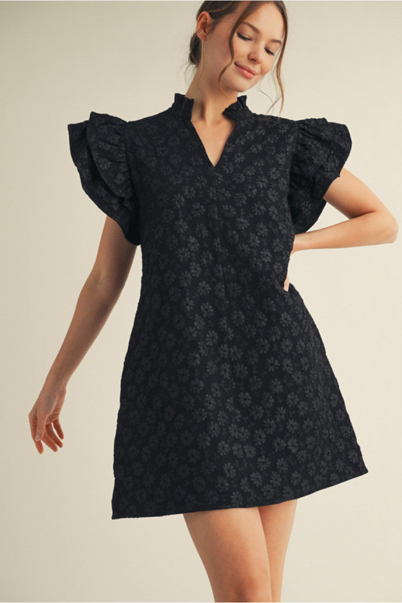 LACE DAYS RUFFLE DRESS