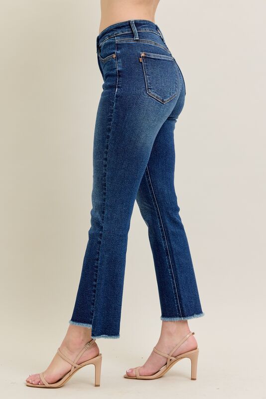 JUDY BLUE HW DARK KICK FLARE