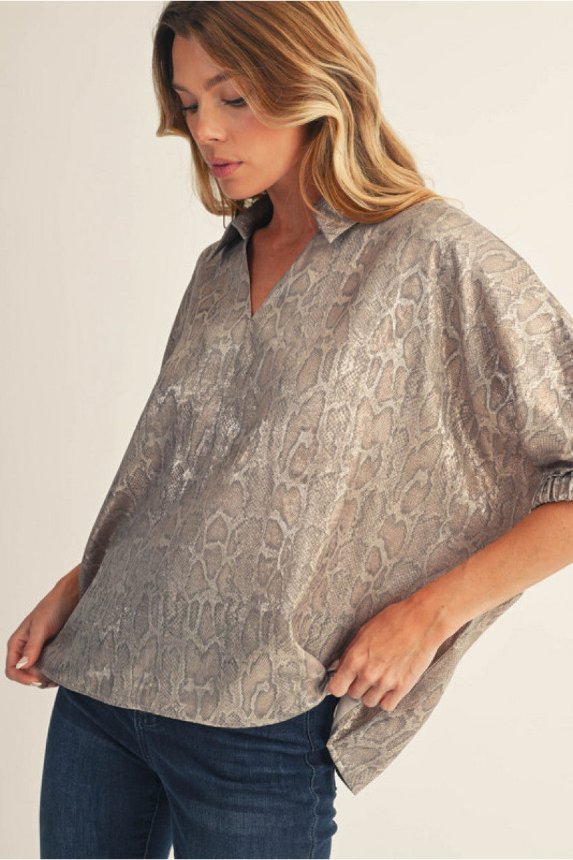 PEARL LEOPARD TOP