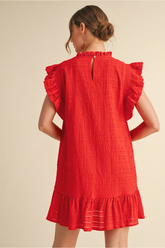 FLORAL YOKE MIDI DRESS