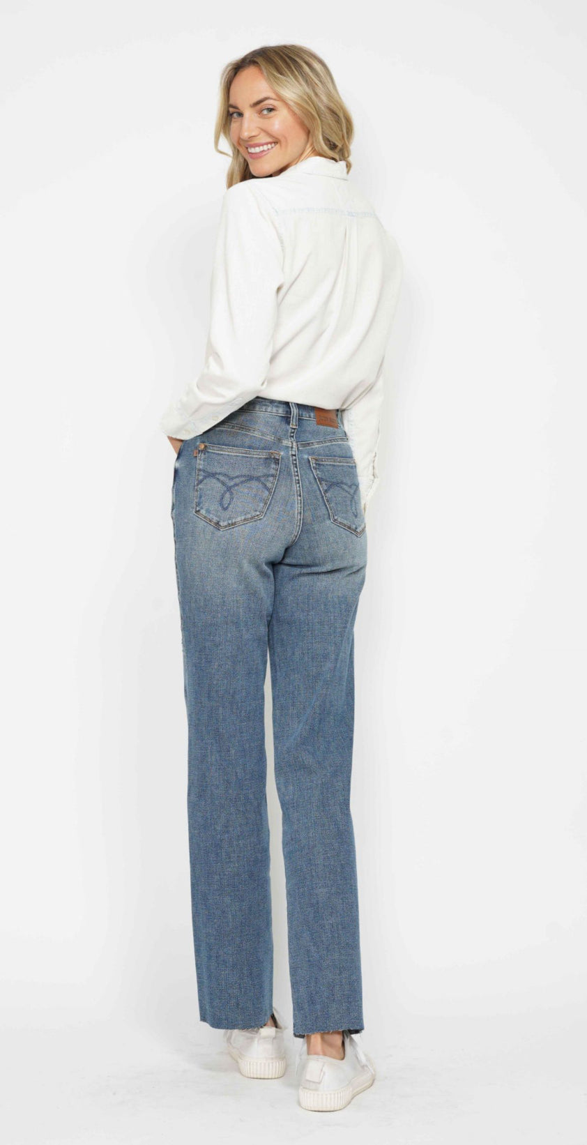 Judy Blue High Waisted Tummy Control Raw Hem Jeans
