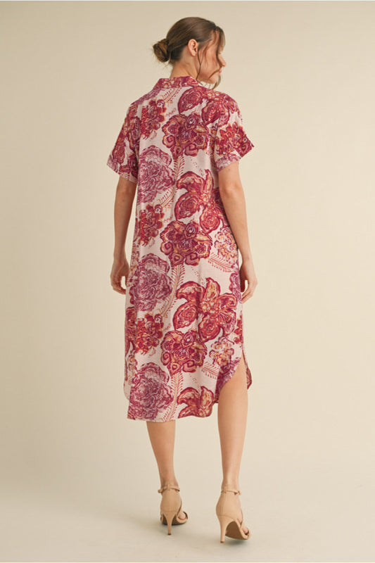 ROSE BUTON DOWN DRESS