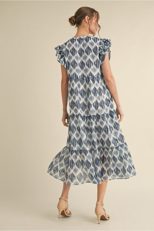 WATER PAINT MAXI DRESS