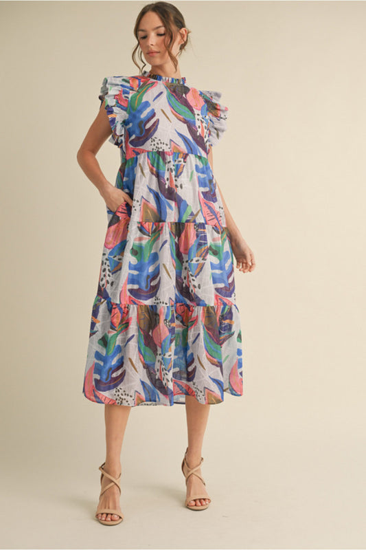 TROPICAL RAIN MAXI DRESS