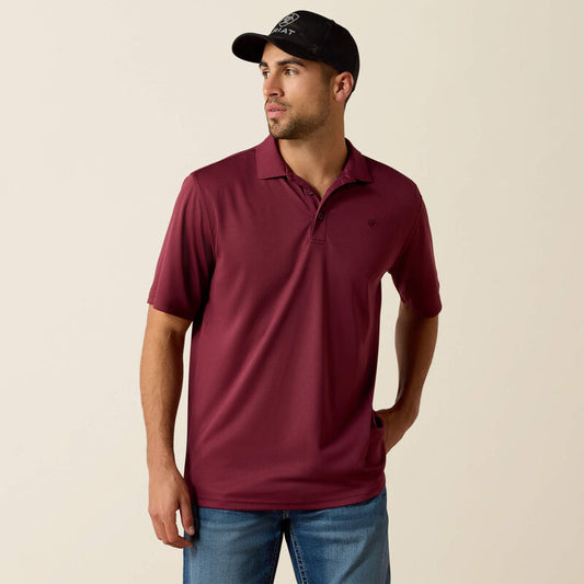 MNS TEK SS MAROON POLO