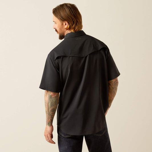 ARIAT MN BLACK SNAP VTEX SS