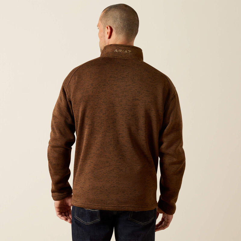 ARIAT MENN CALDWELL 1/4 ZIP CARAFE SWEATER