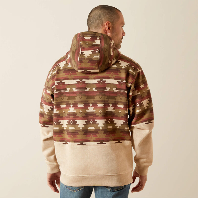 ARIAT MN SOUTHWEST OATMEAL HOODIE