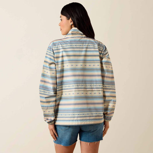 WOMENS WHISPER SUNSET SERAPE STRIPE PULLOVER