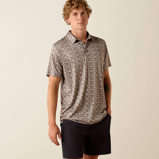 MN PRINT FITTED DESERT POLO