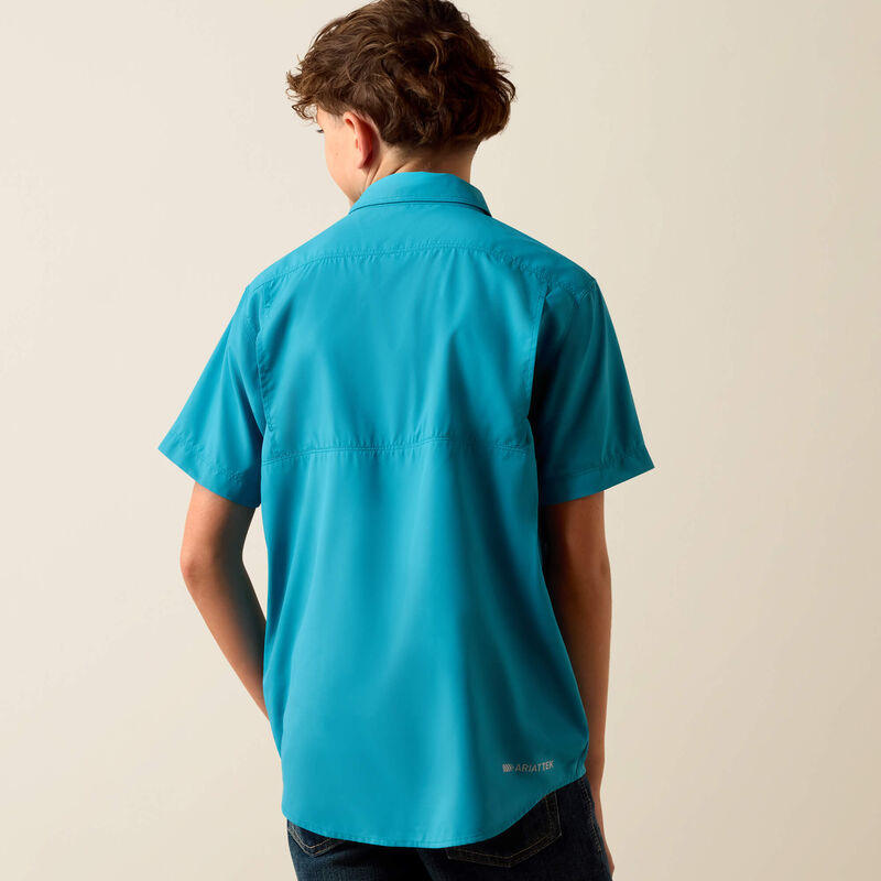 BOY VENT-TEK OUTBOUND BLUE MOON TURQUOISE SS SHIRT
