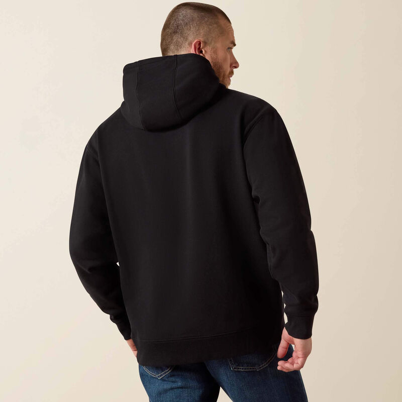ARIAT MN EMB LOGO BLK HOODIE