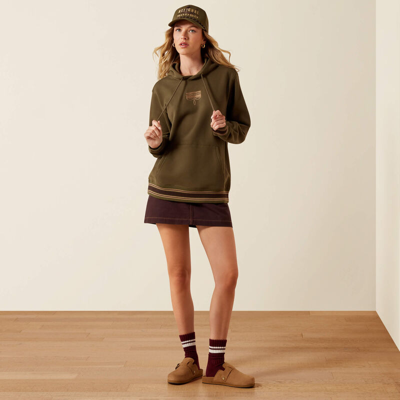 WOMENS THREADED THROUGH HOODIE
