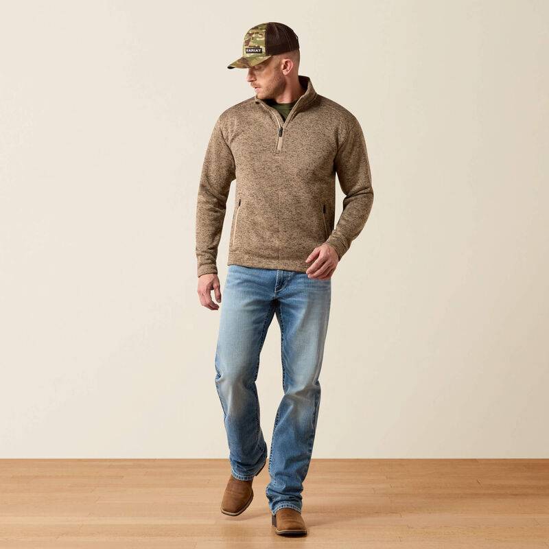 MEN CALDWELL 1/4 ZIP TAN
