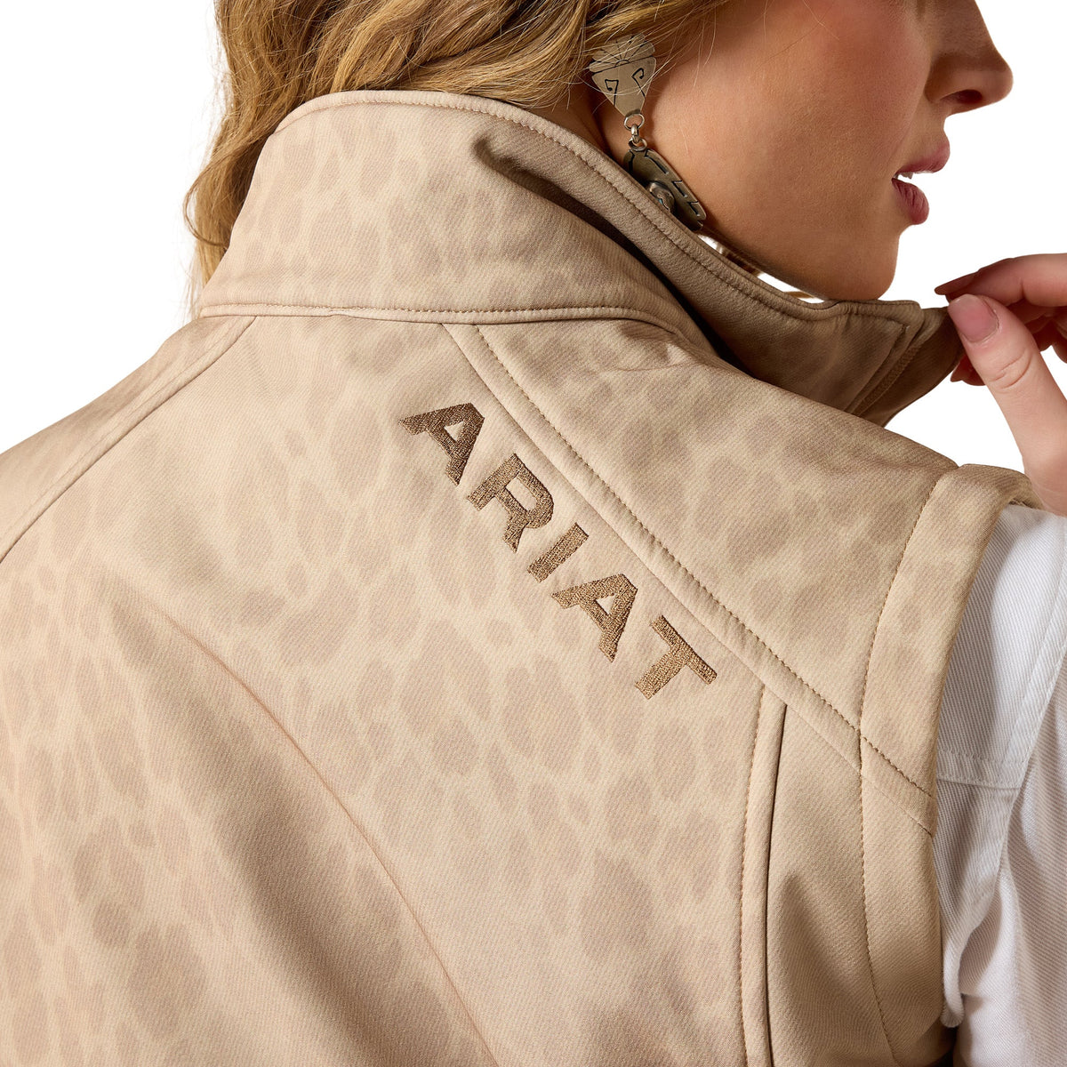WOMENS SOFTSHELL LEOPARD VEST