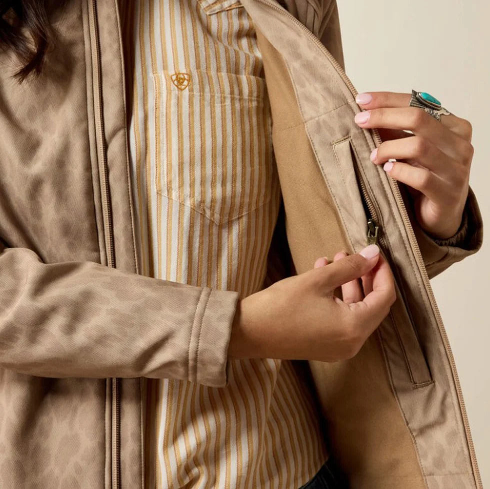 WOMENS SOFTSHELL LEOPARD JACKET