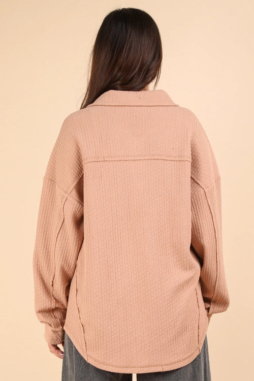 COZY BLUSH SHACKET