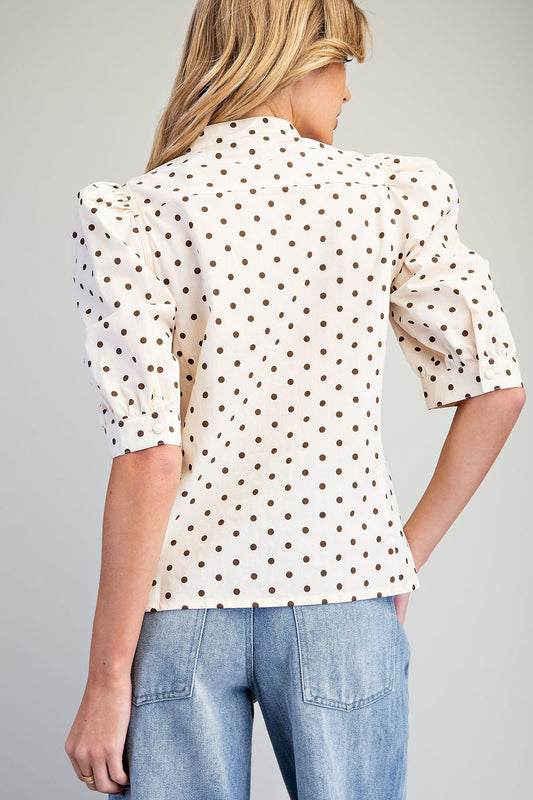 CUTIE DOT PUFF OATMEAL TOP