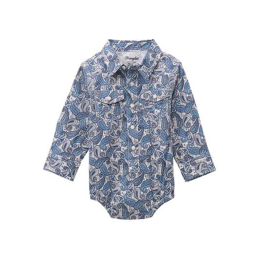 BABY PAISLEY SNAP ONESIE