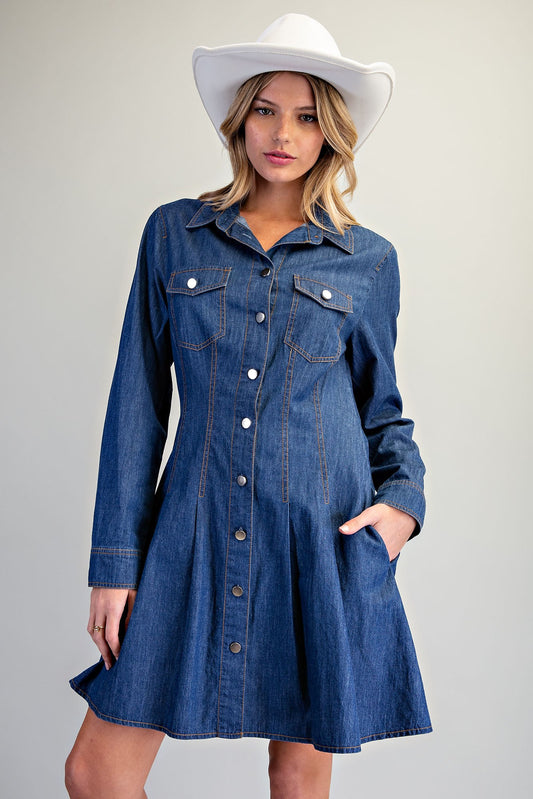 DENIM DAYS LS DRESS