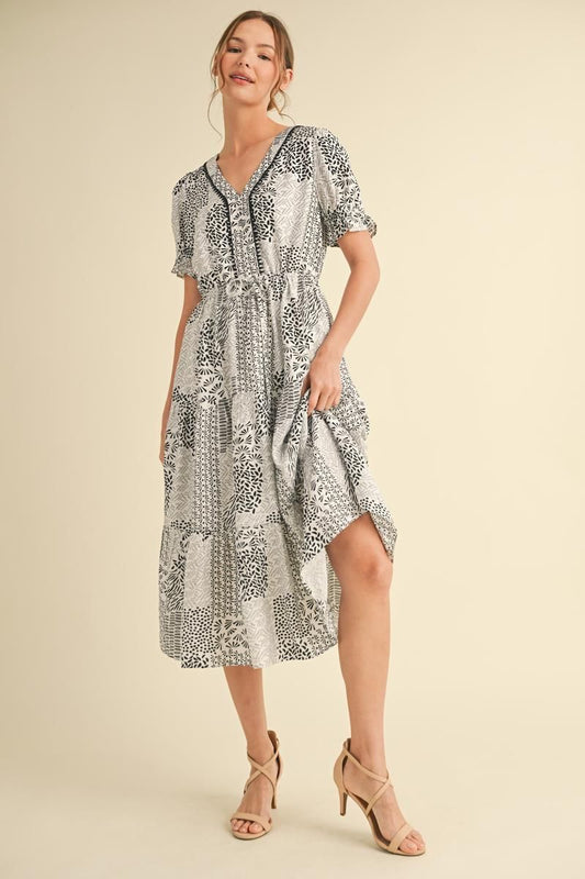 PATCH WORK MIX DRESS