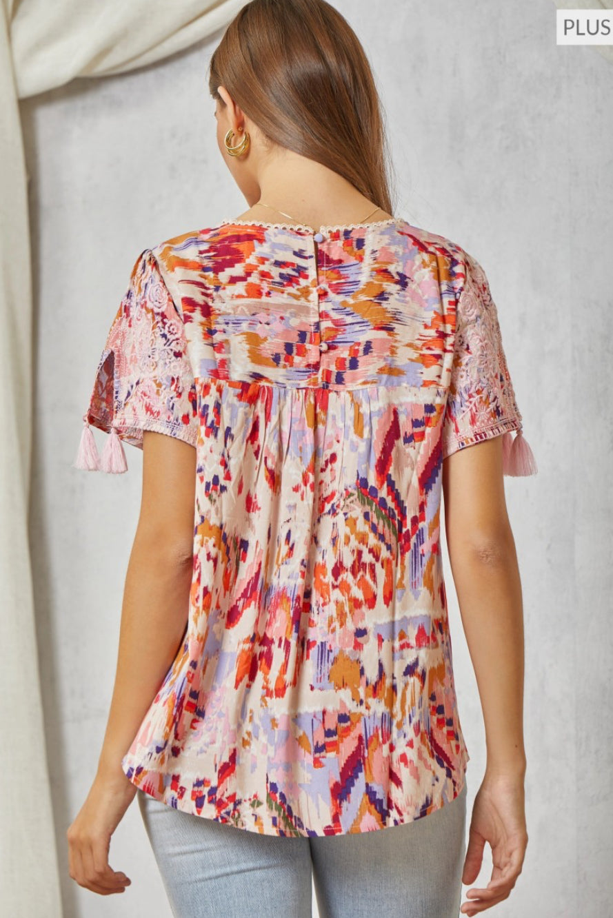 Floral Mix SS Top
