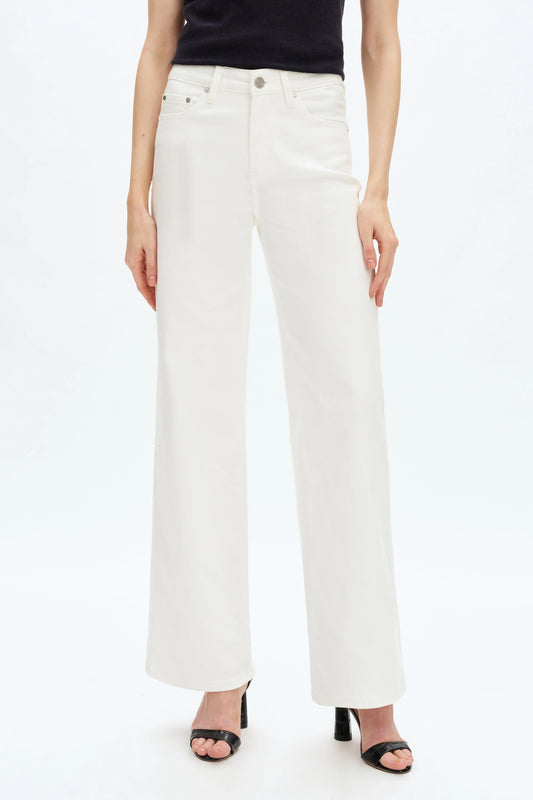 MAEVE MID RISE WHITE STRAIGHT JEANS