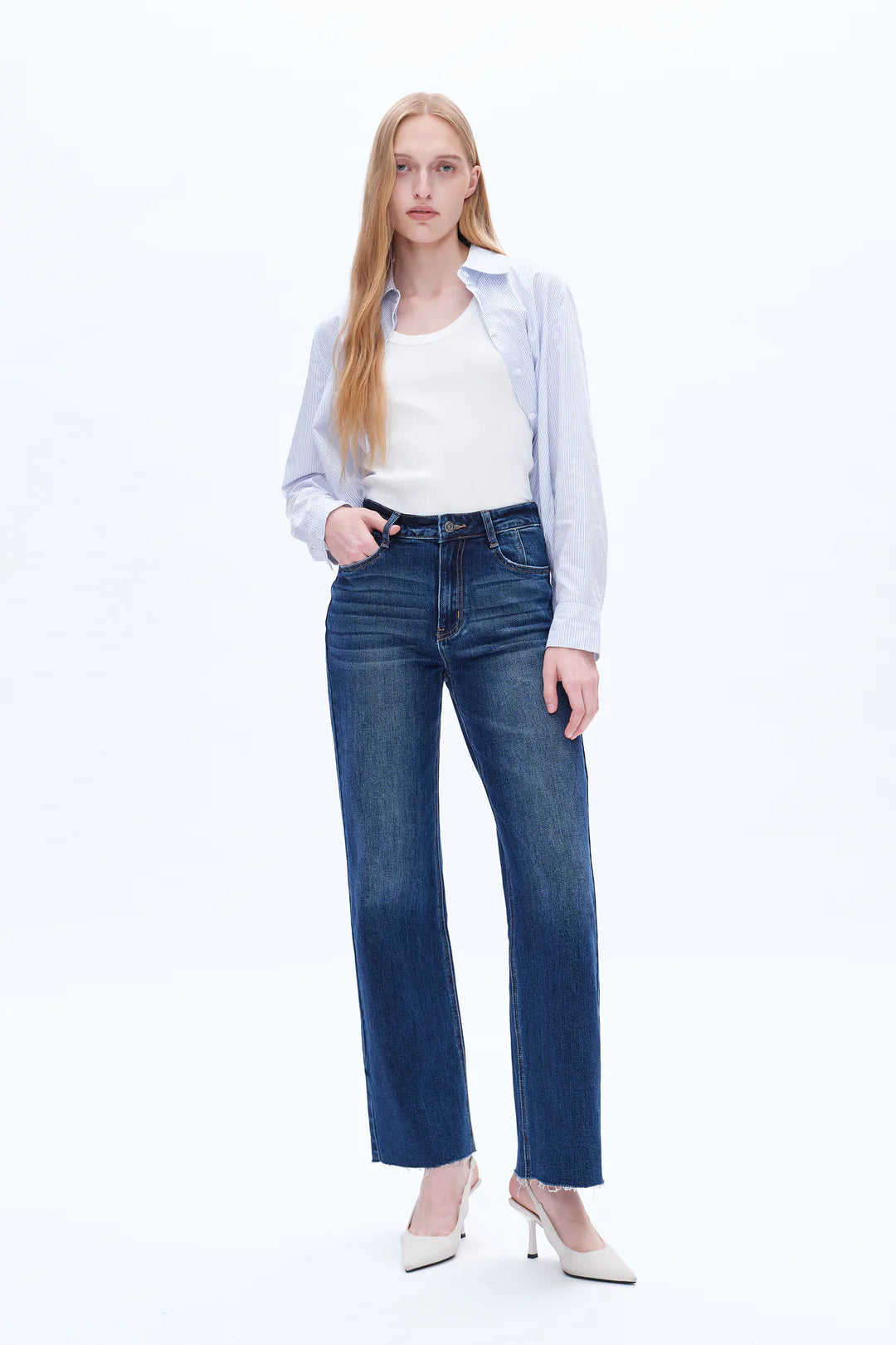 GLACIER HIGH RISE WIDE LEG JEAN