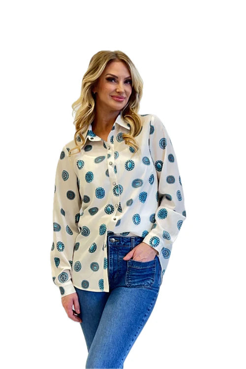 CONCHO PEARL SNAP LS