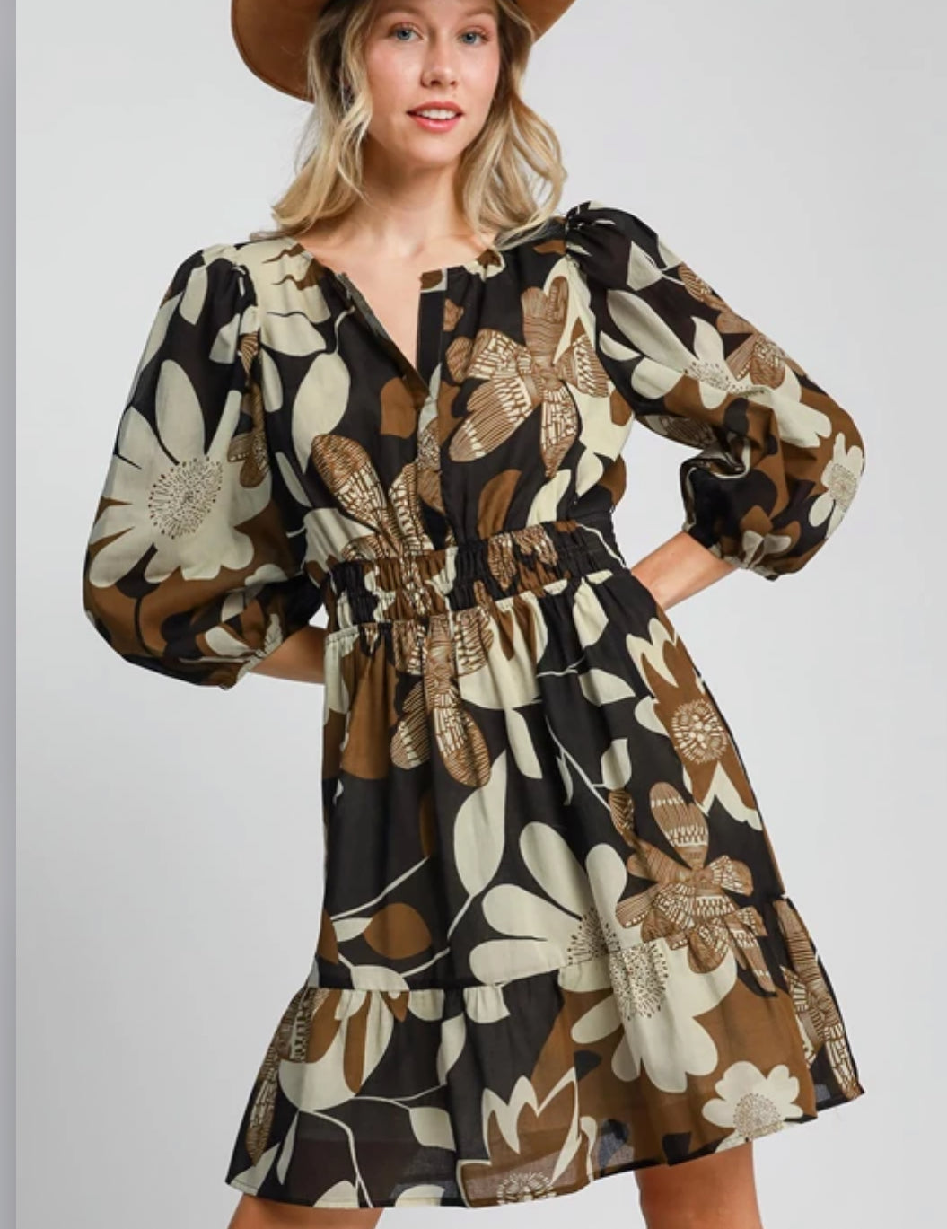Rich Floral Printed Dress