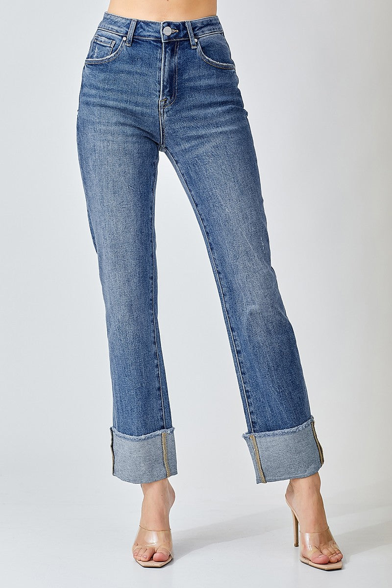 RISEN HR STRAIGHT CUFFED JEAN