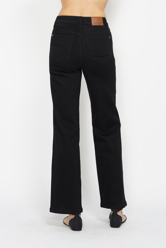 JB HW TUMMY CONTROL BLACK STRAIGHT JEANS