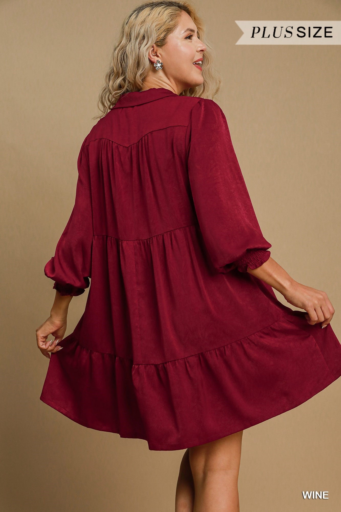 LITTLE WINE SILK DRESS