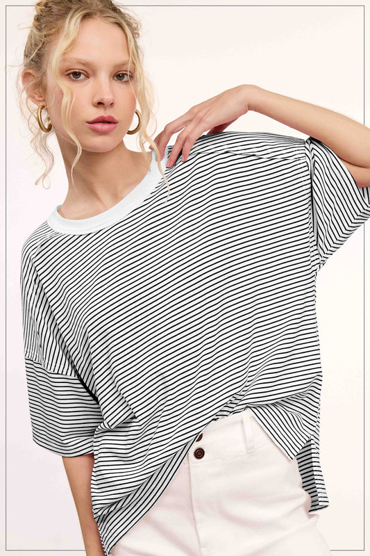 BASIC STRIPE BLACK TOP