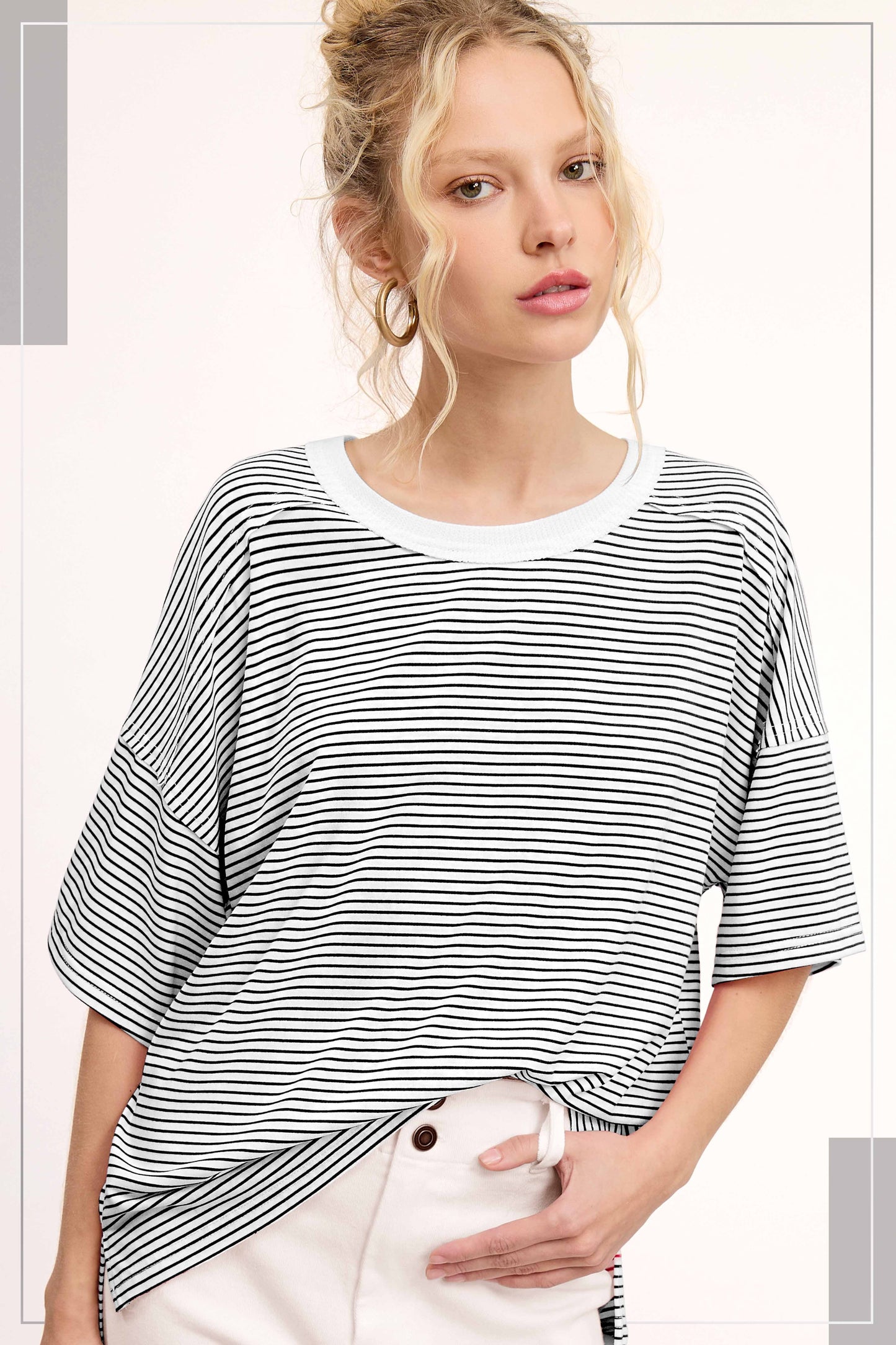 BASIC STRIPE BLACK TOP