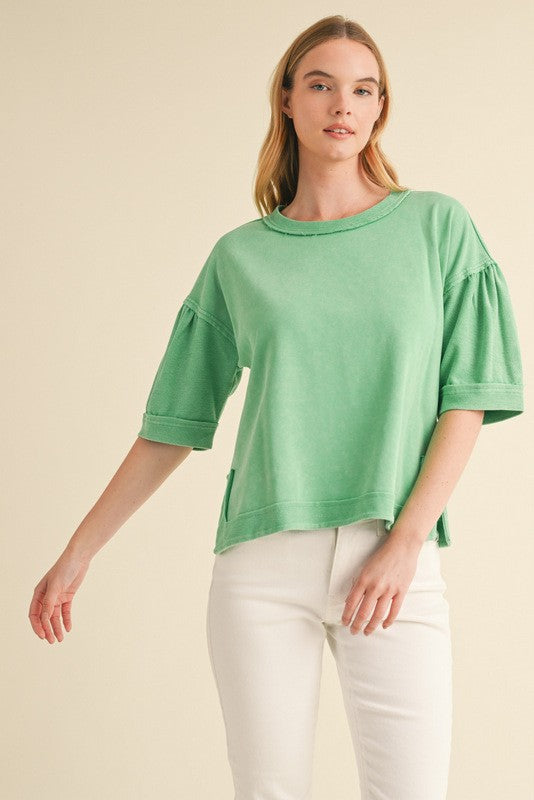 ACID WASH GREEN TOP