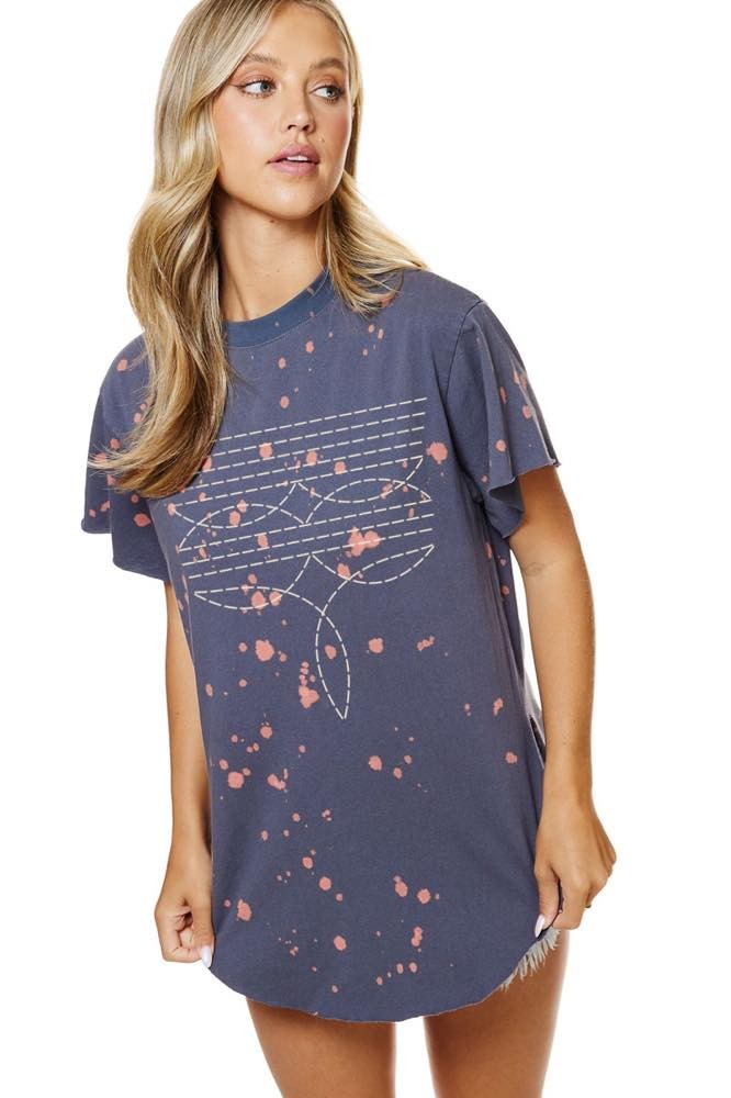 BOOT STITCH BLEACH TEE