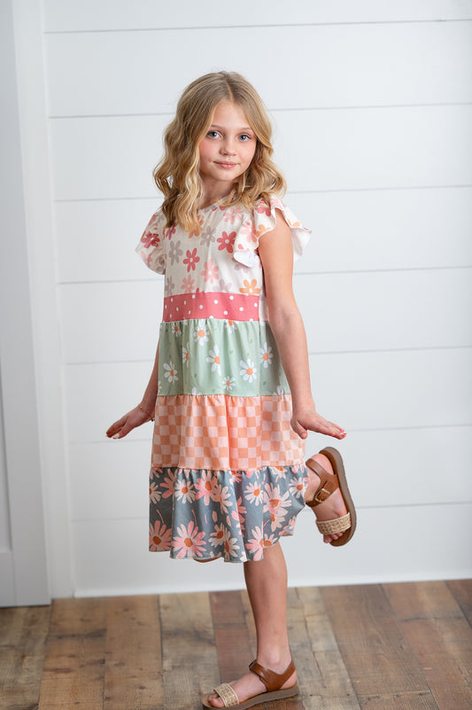 DAISY BLOOM TIERED DRESS