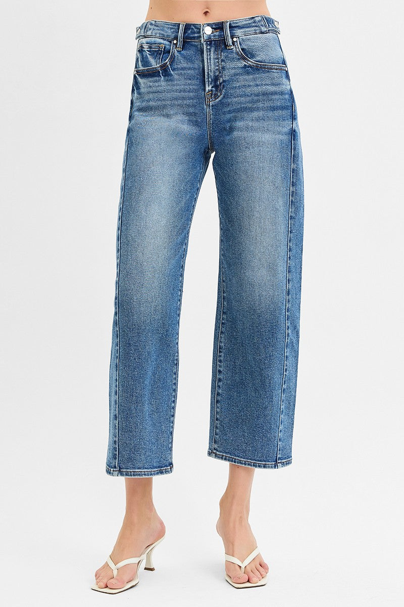 HI-RISE CROP BARREL ADJUSTABLE WAIST BAND