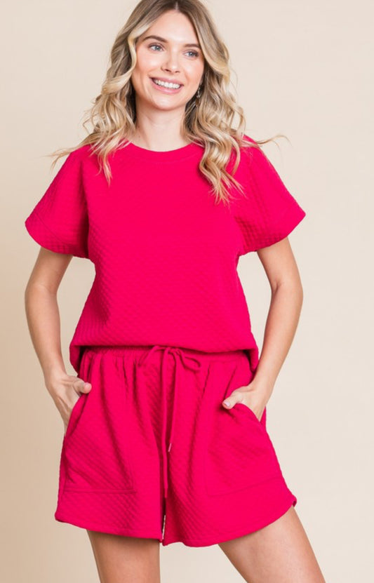Dotted Scarlet Red Shorts