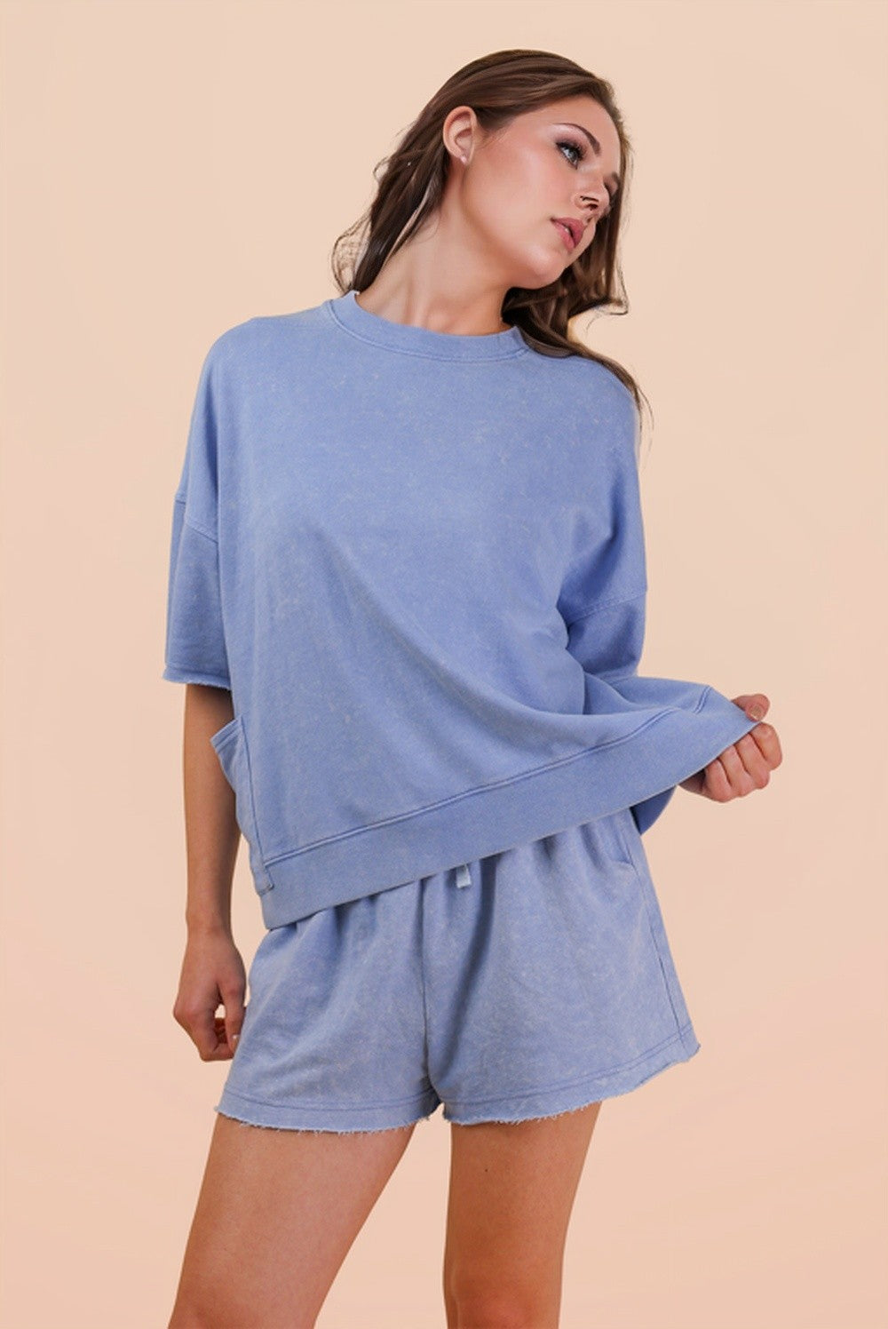 MINERAL WASH POCKET DENIM SETS