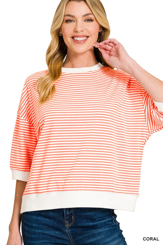 STRIPED BANDED CORAL TOP