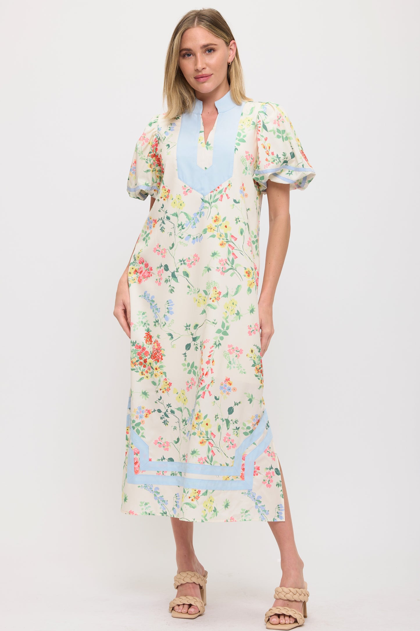 FLORAL TUNIC MAXI DRESS