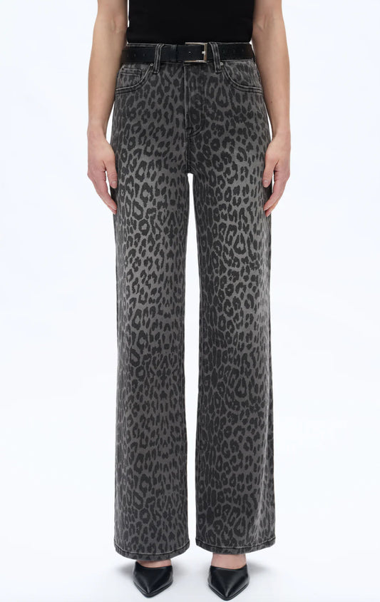 BLACK LEOPARD HR JEANS