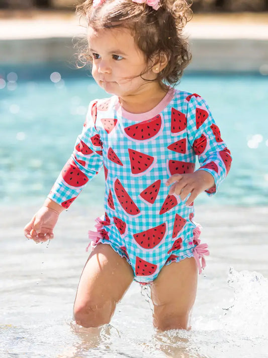 INFANT/TODDLER WATERMELON ONE PIECE SWIMSUIT