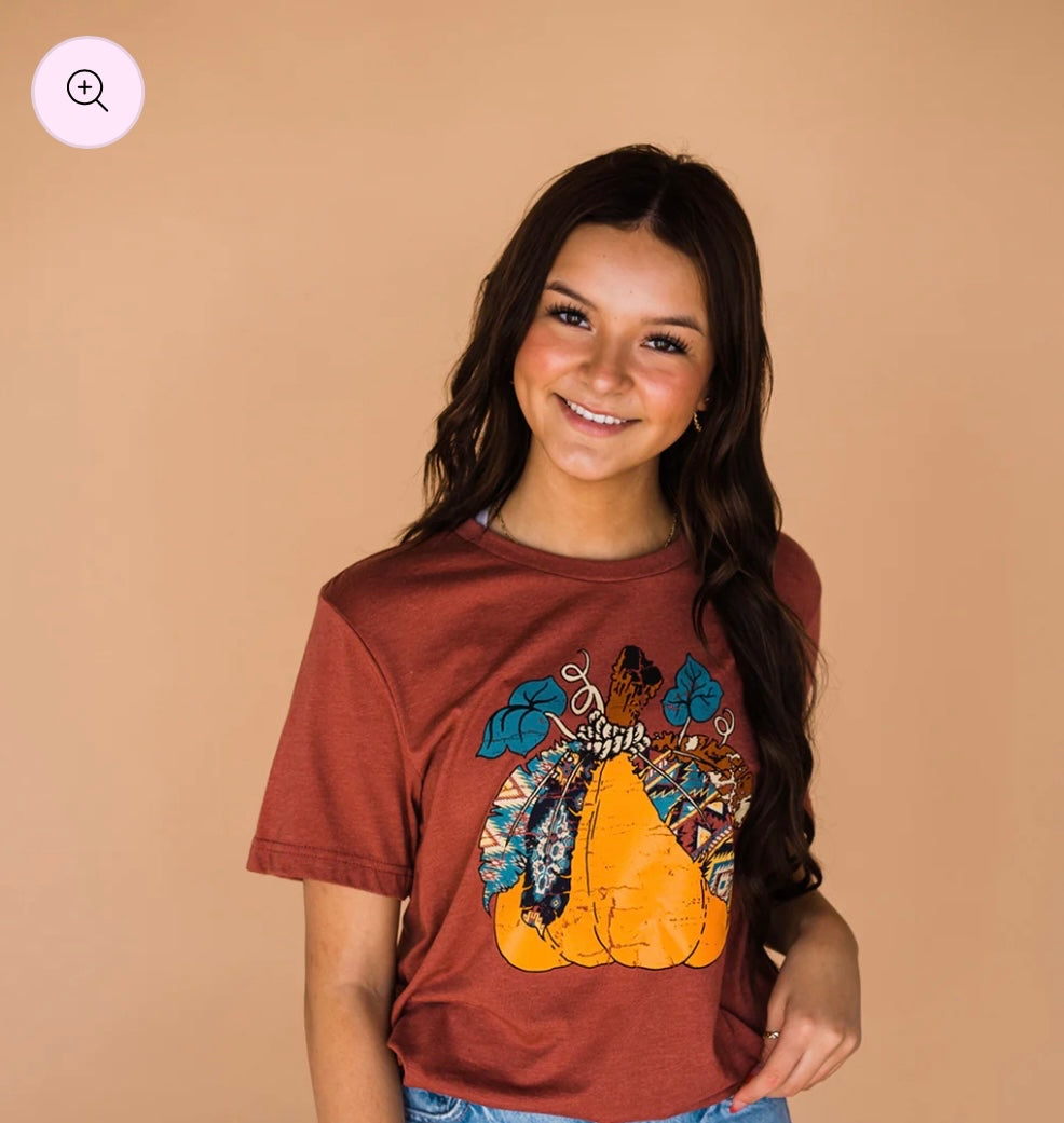 Southwest Feather Pumpkin