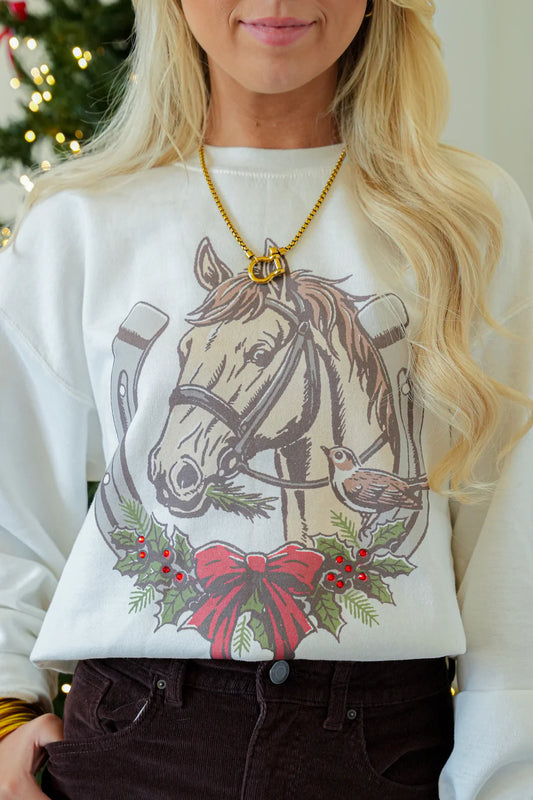 CHRISTMAS HORSESHOE SWEATER