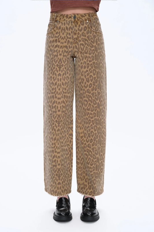 LEOPARD MR STRAIGHT JEAN