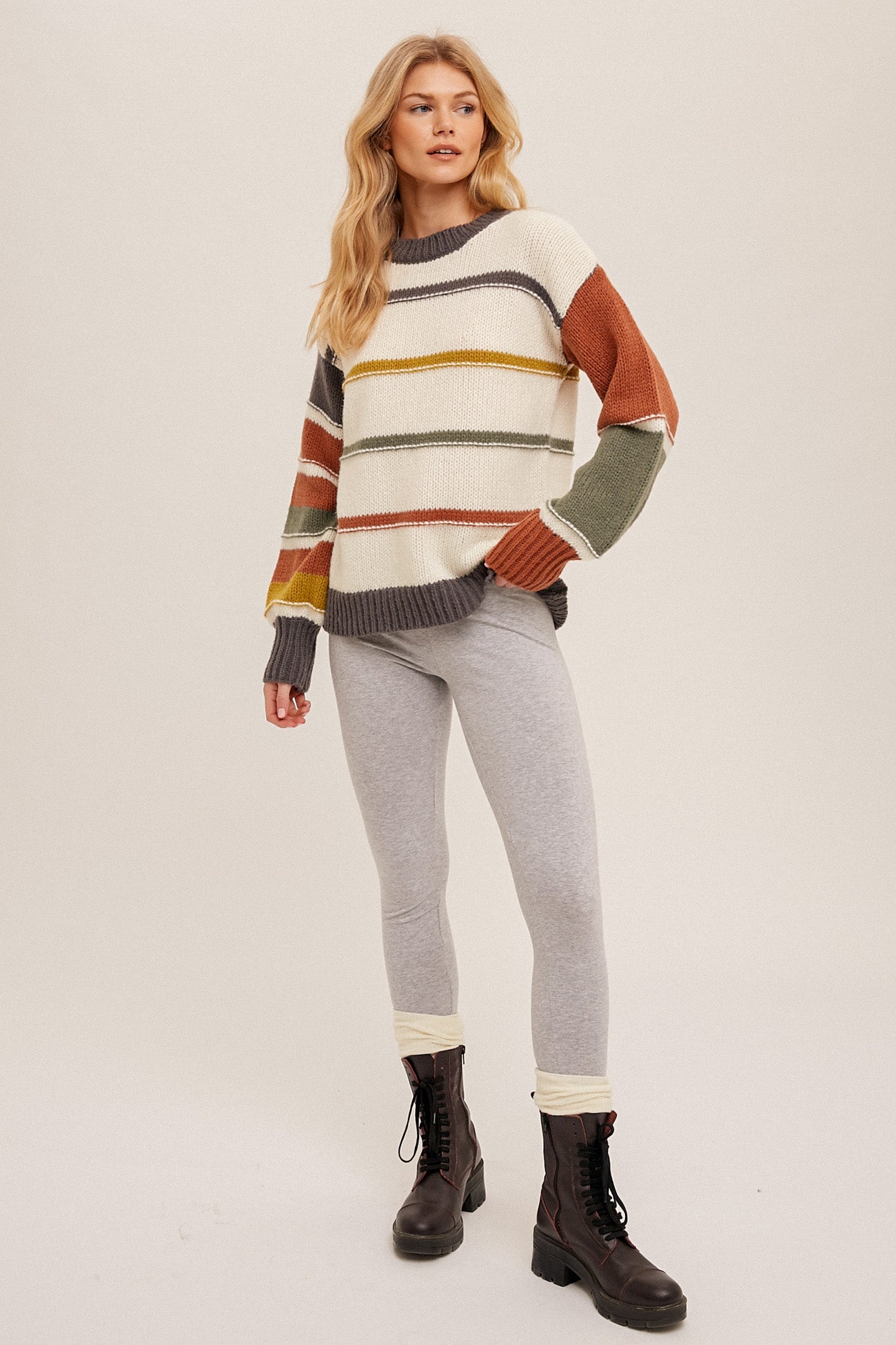 H&T Multi Color Stripe Sweater